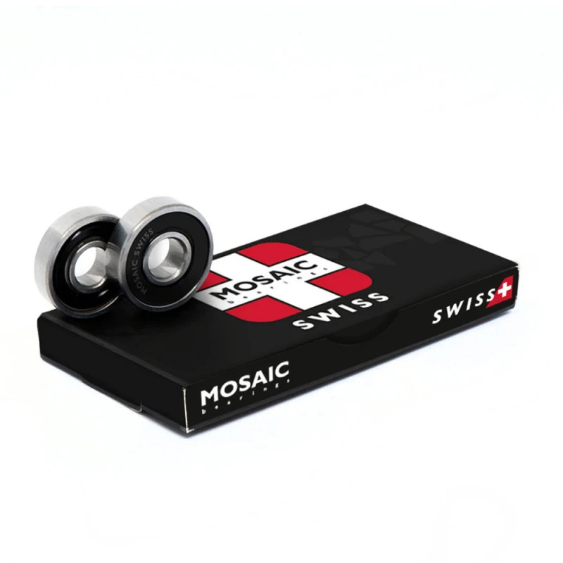 Roulements MOSAIC Swiss Silver Black Abec 7 X8 3 Roulements MOSAIC Swiss Silver Black Abec 7 X8