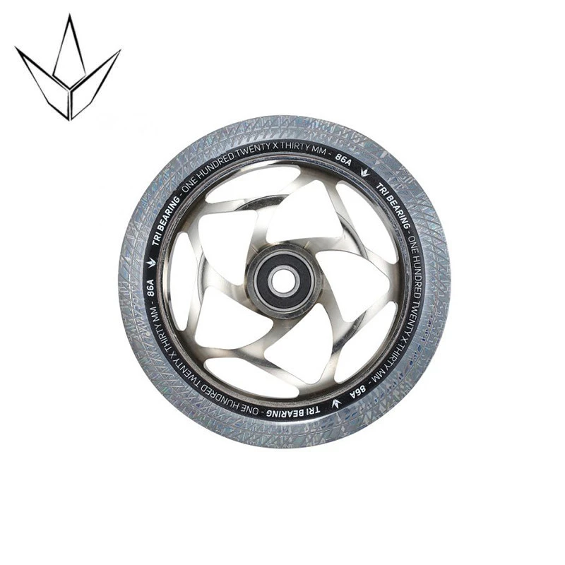 Roue BLUNT Tri Bearing 120MM-30MM Chrome Clear 3 Roue BLUNT Tri Bearing 120MM-30MM Chrome Clear